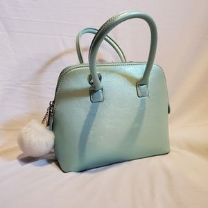 Charming Charlie Metallic Teal Purse